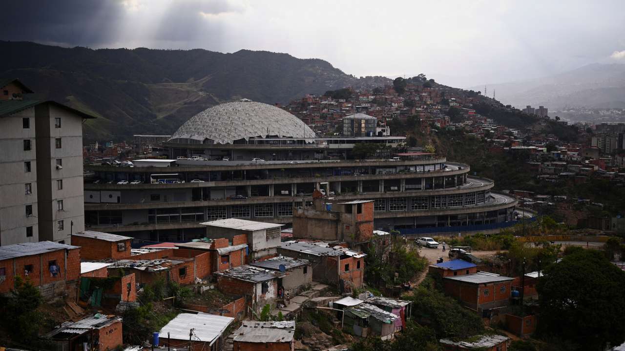 A view of El Helicoide detention centre in Caracas