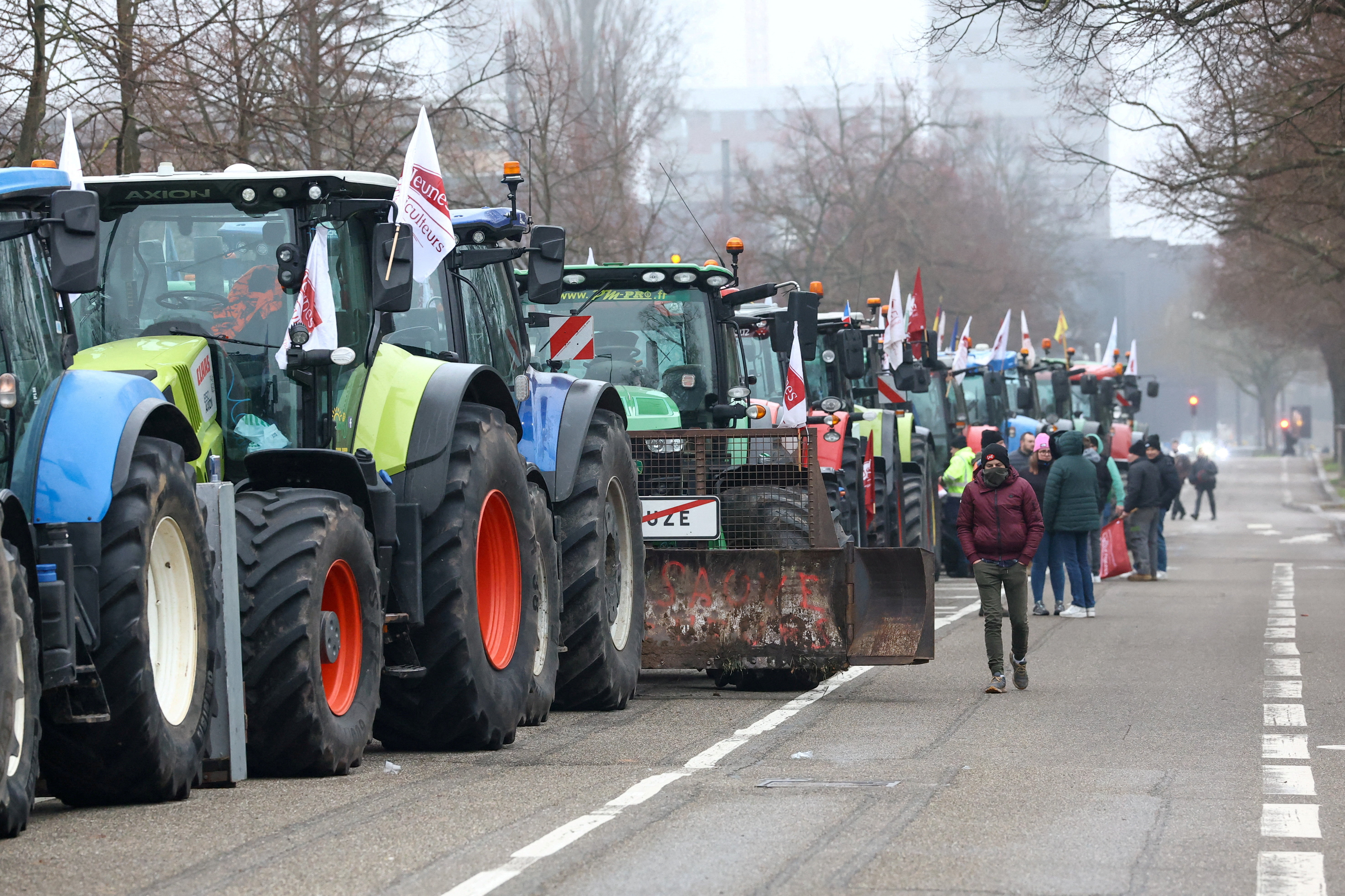French farmers protest in Strasbourg against Mercosur trade deal