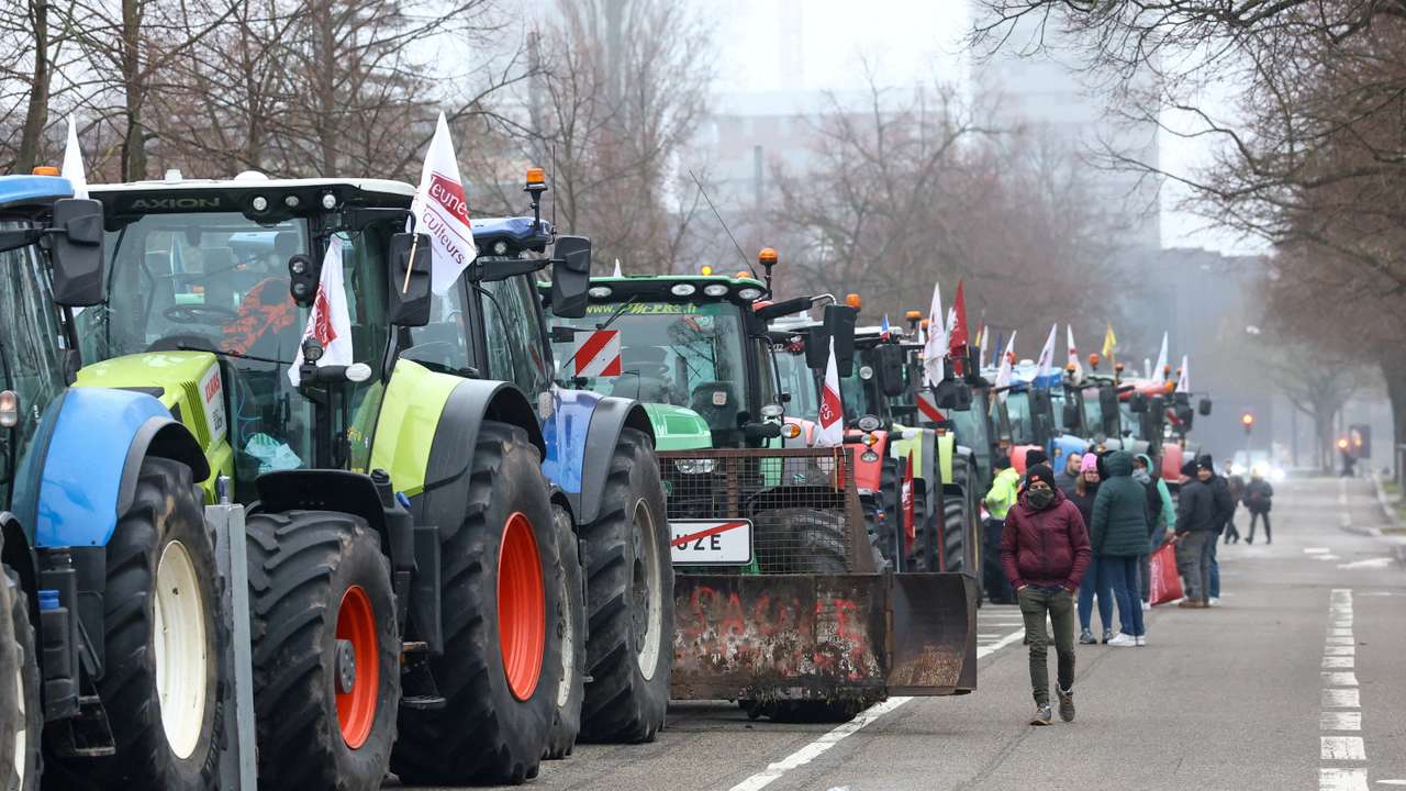 French farmers protest in Strasbourg against Mercosur trade deal