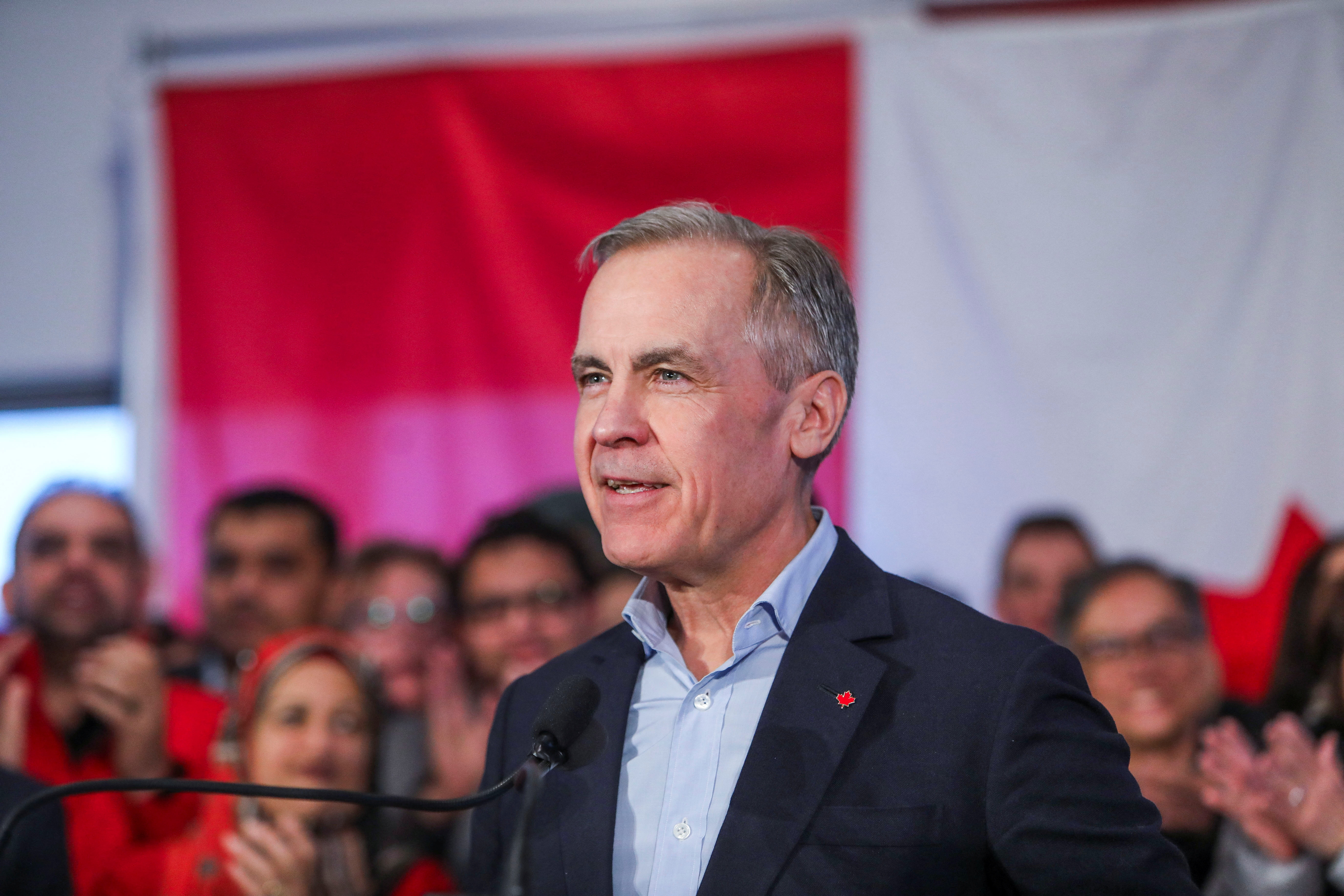 Former Bank of Canada and Bank of England governor Mark Carney announces that he is running to replace Prime Minister Justin Trudeau as leader of the ruling Liberal Party, in Edmonton