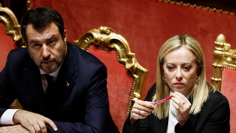 Italy's PM Meloni attends the upper house of parliament, in Rome
