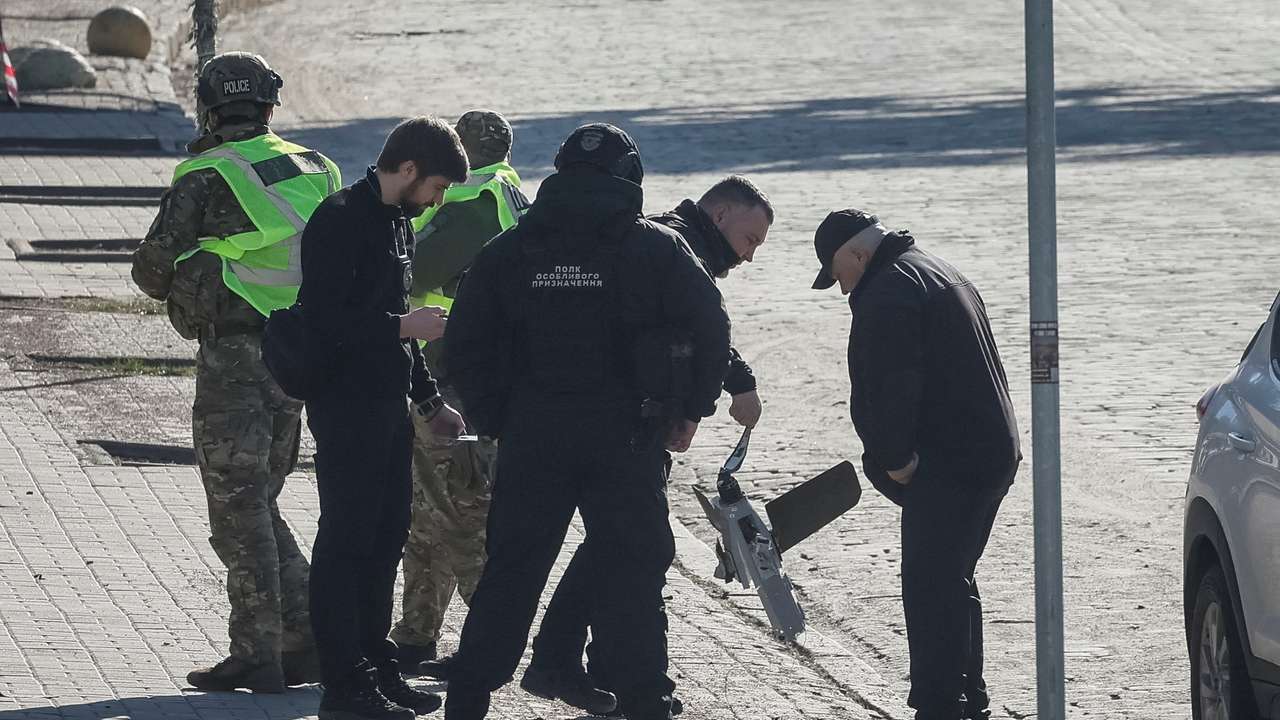 Russian missile and drone strike in Kyiv