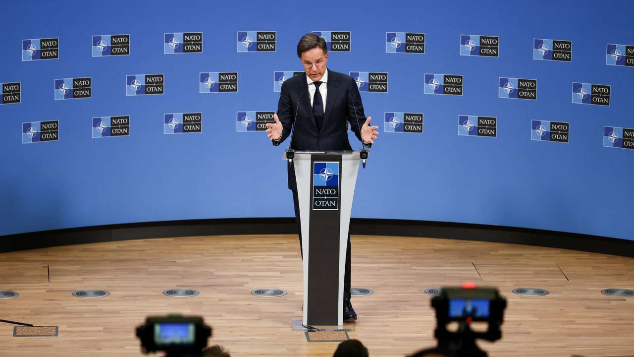 NATO Secretary General Rutte holds press conference in Brussels
