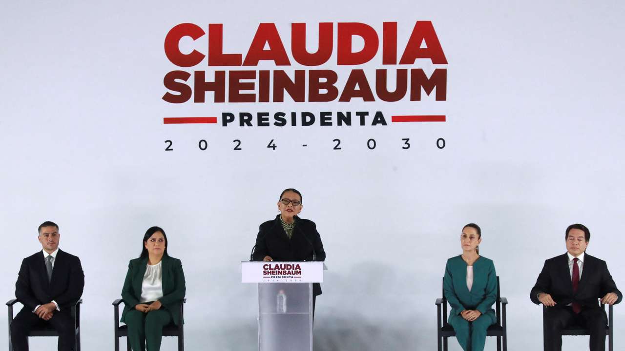Mexico's president-elect, Claudia Sheinbaum, presents members of her cabinet, in Mexico City