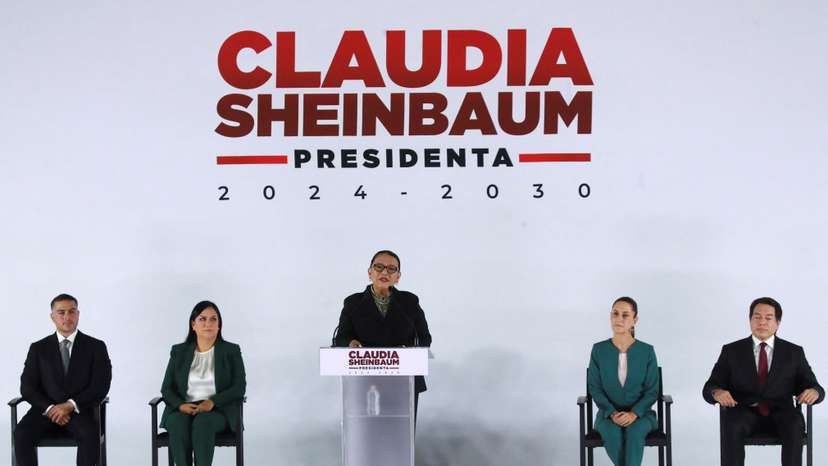 Mexico's president-elect, Claudia Sheinbaum, presents members of her cabinet, in Mexico City