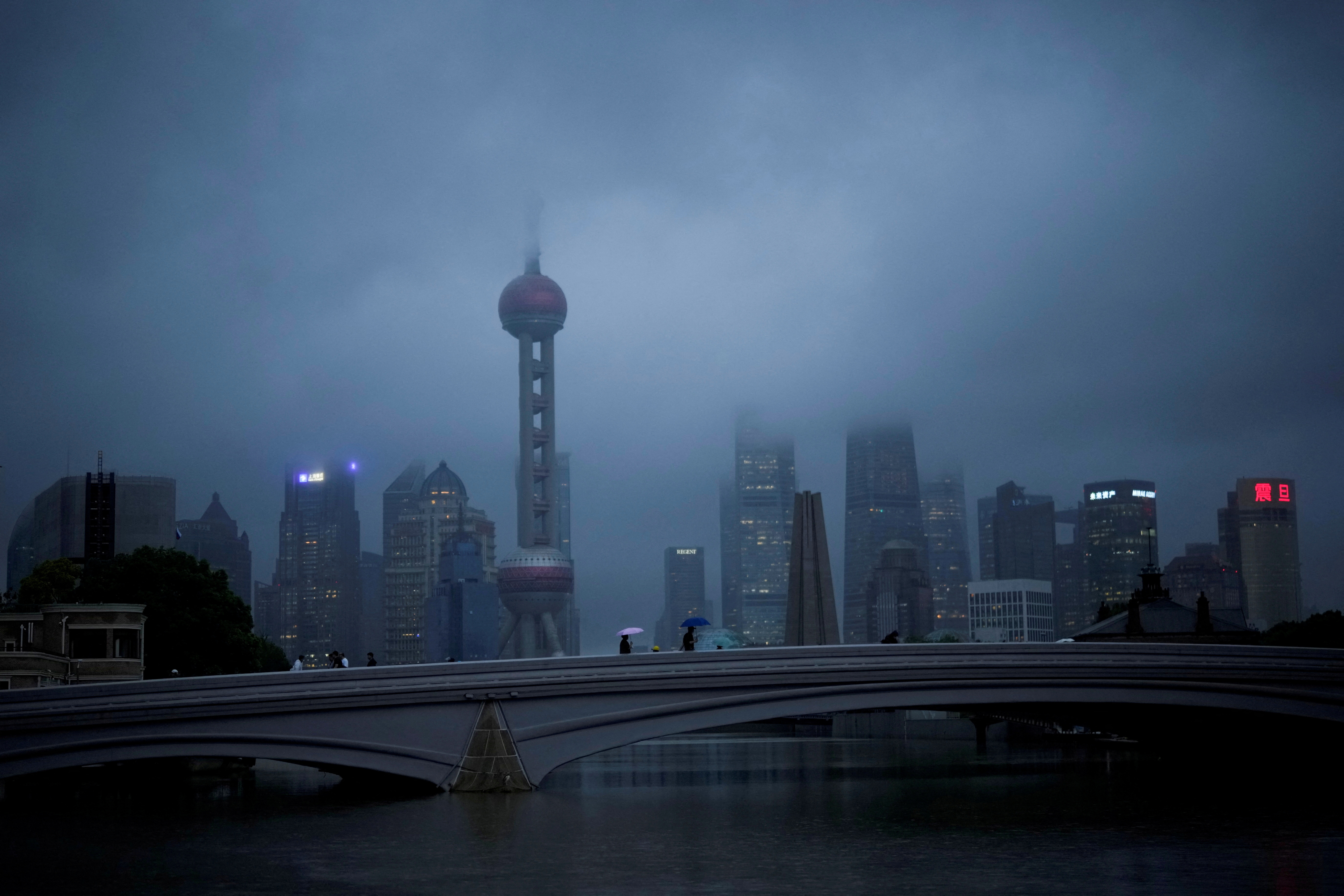 FILE PHOTO: Typhoon Muifa in Shanghai