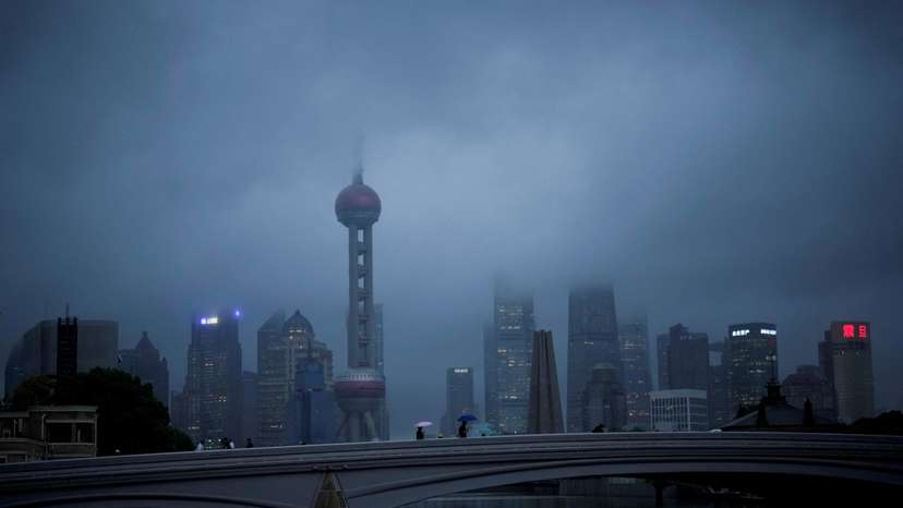 FILE PHOTO: Typhoon Muifa in Shanghai