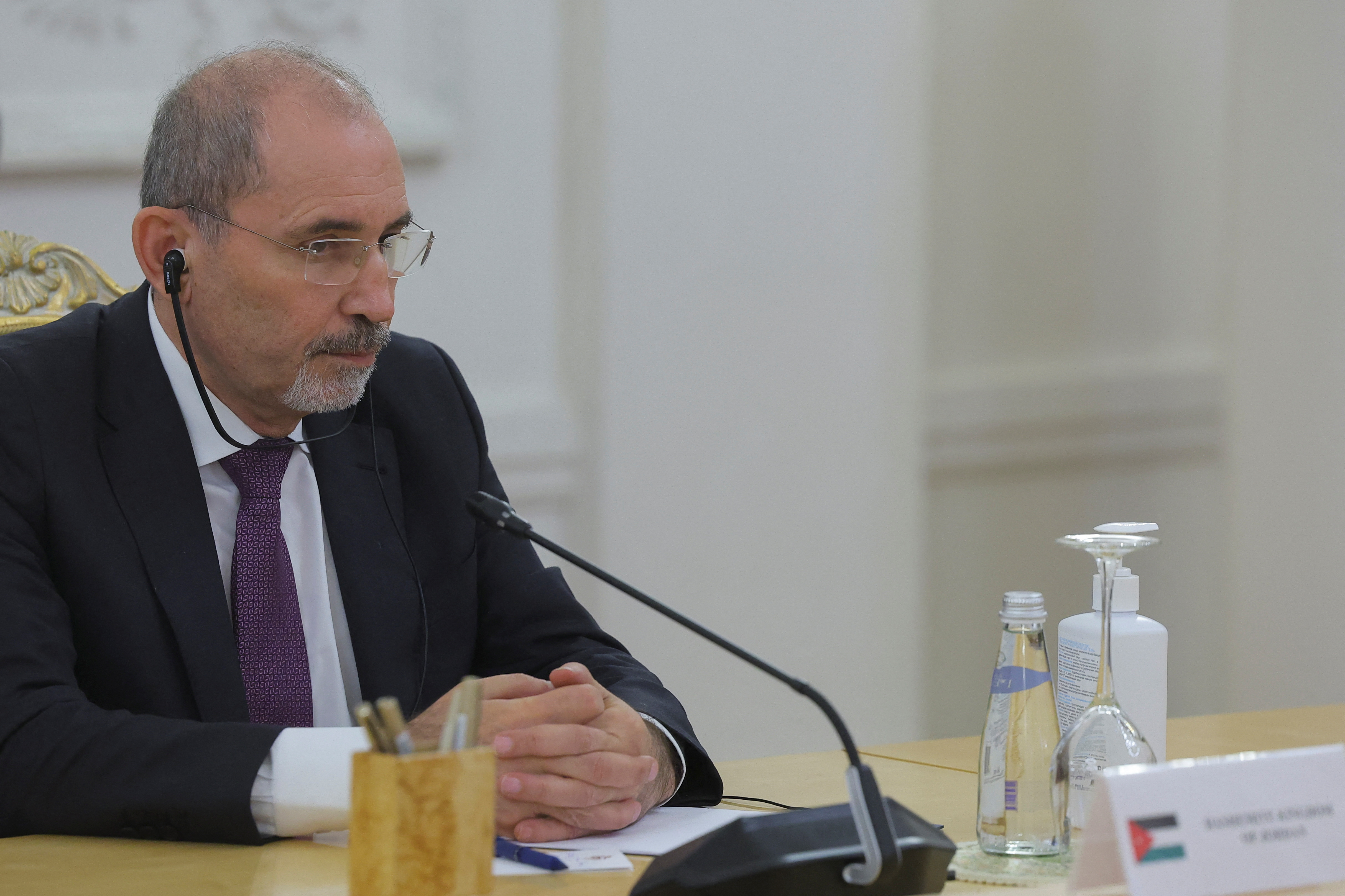FILE PHOTO: Jordanian Foreign Minister Safadi attends meeting about Gaza with Arab League foreign ministers and OIC in Moscow