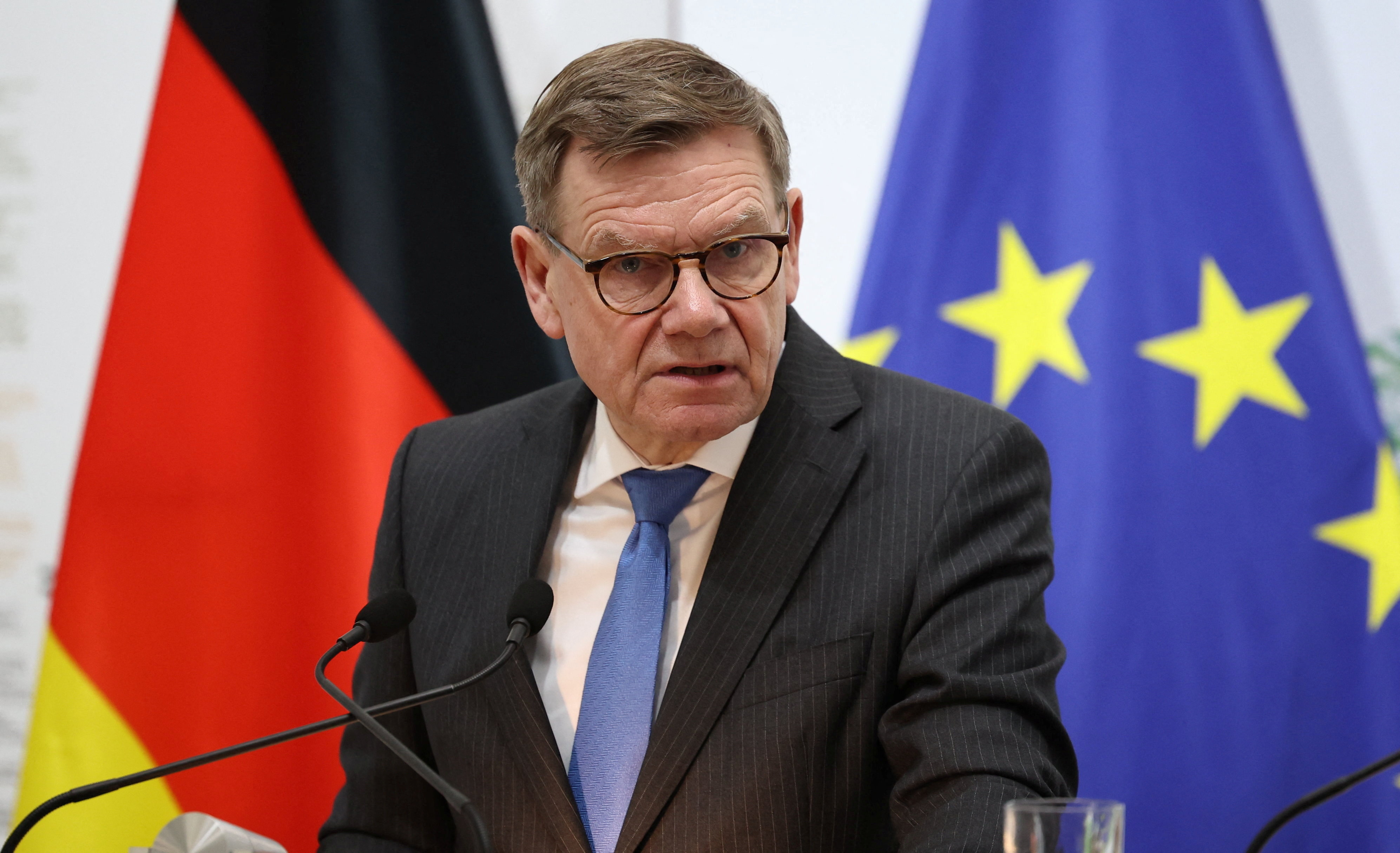 Cyprus' Foreign Minister Kombos and Germany's Foreign Minister Wadephul meet in Nicosia