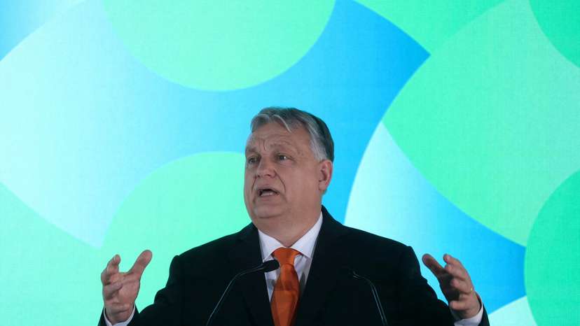 FILE PHOTO: Hungarian Prime Minister Viktor Orban speaks during an economic forum in Budapest