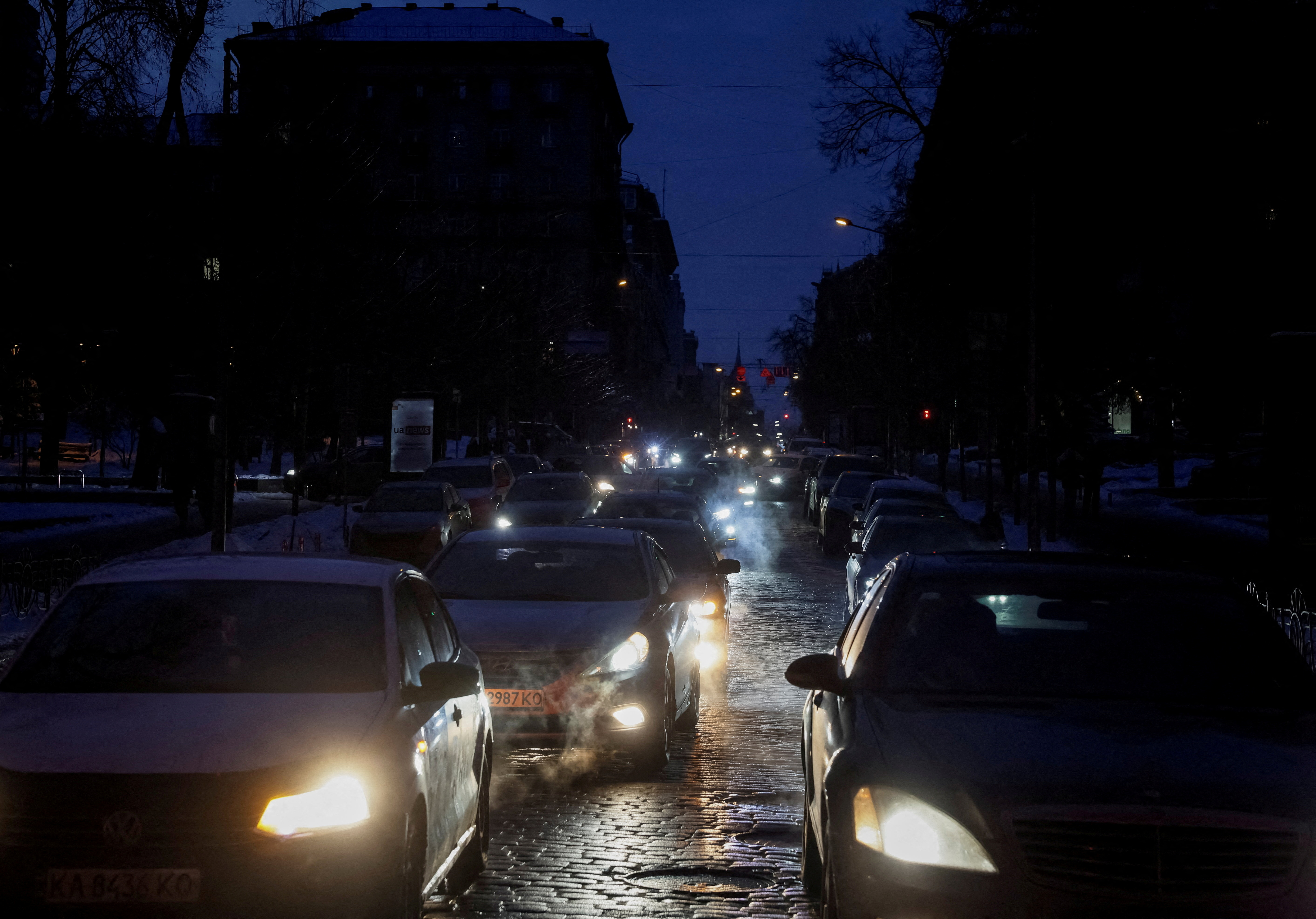 FILE PHOTO: Power blackout in Kyiv