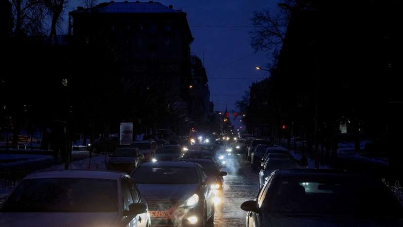 FILE PHOTO: Power blackout in Kyiv