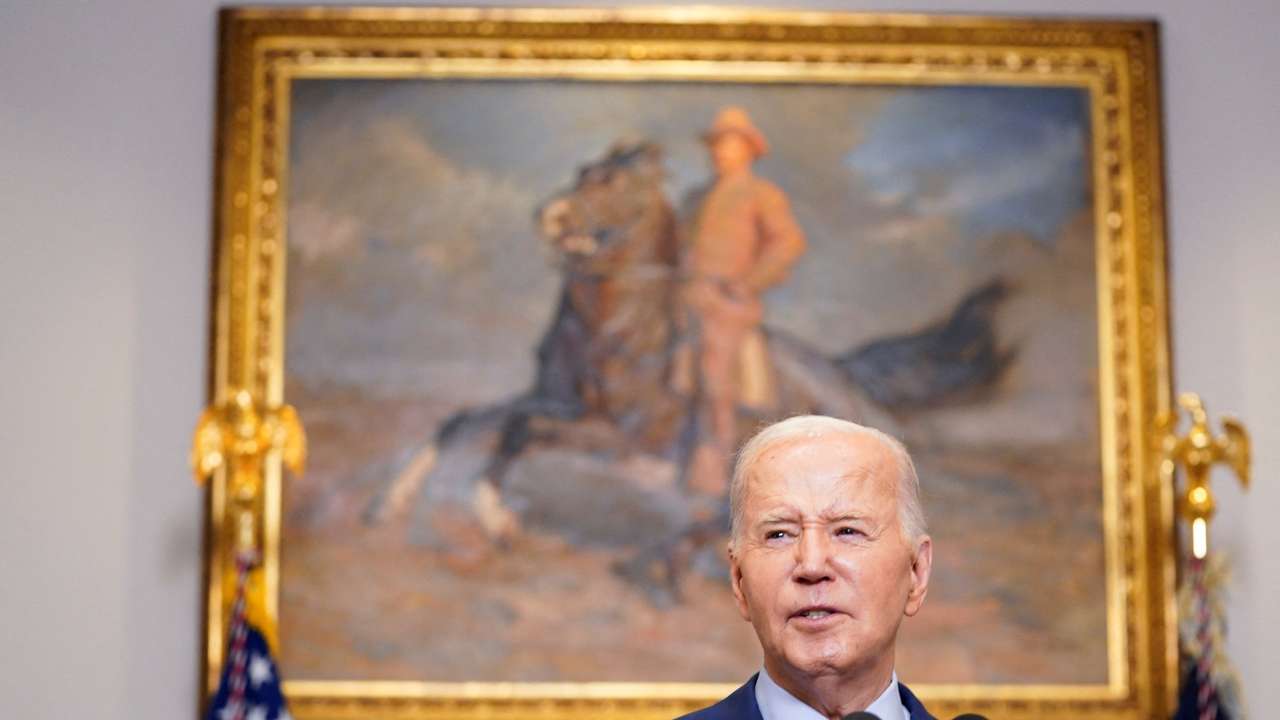 U.S. President Joe Biden discusses ongoing student protests at U.S universities during brief remarks at the White House in Washington