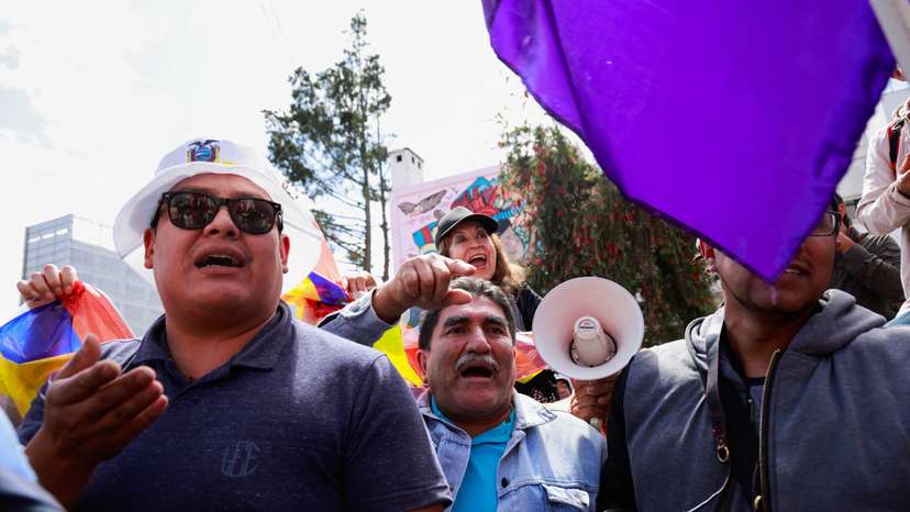 Legislators of Ecuador's National Assembly attend a session to debate proposed law to raise VAT, in Quito