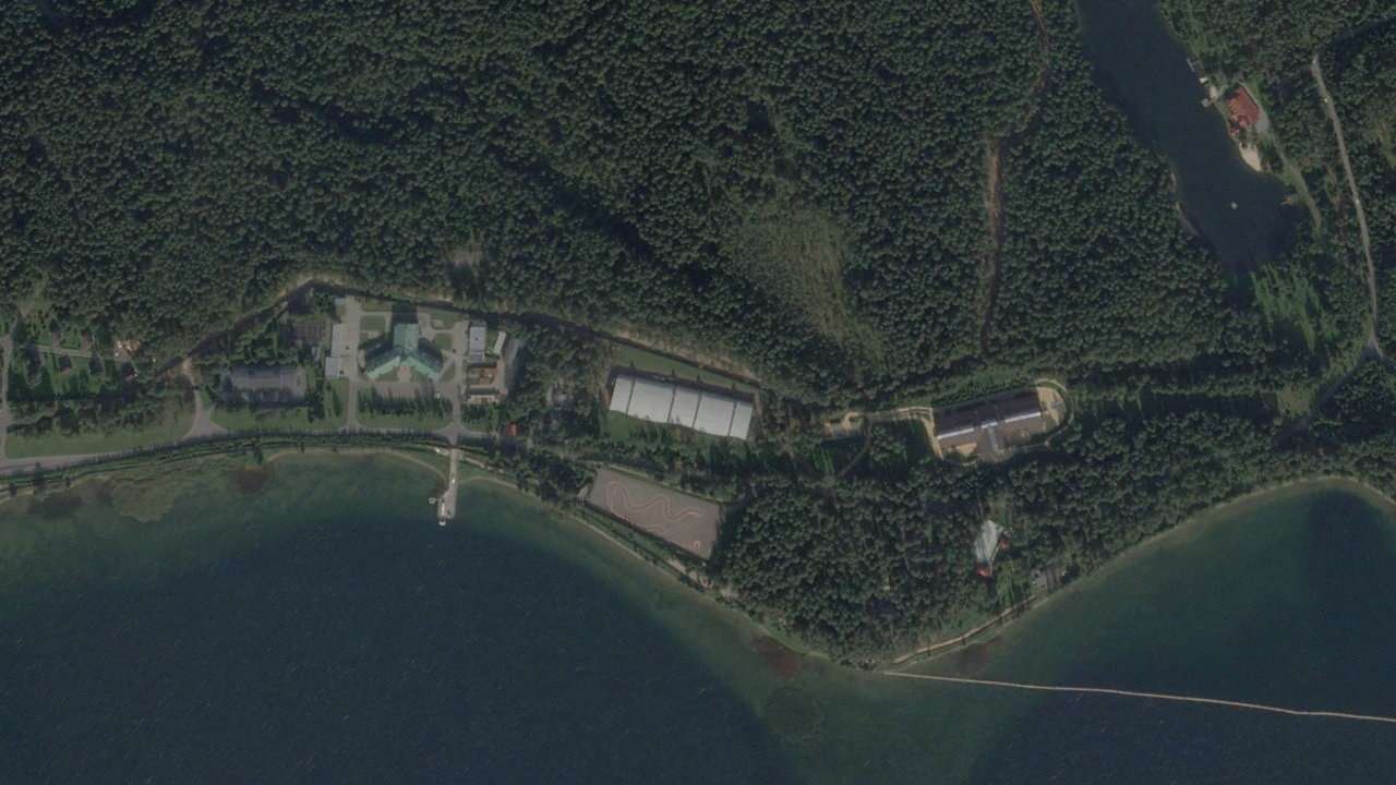 A view of Vladimir Putin's residential complex in Roshchino, Novgorod Region