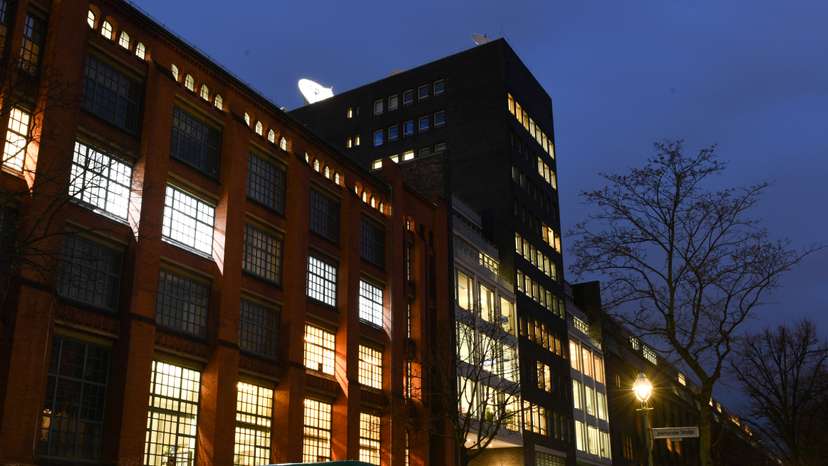 The building of Germany's international broadcaster Deutsche Welle is pictured in Berlin