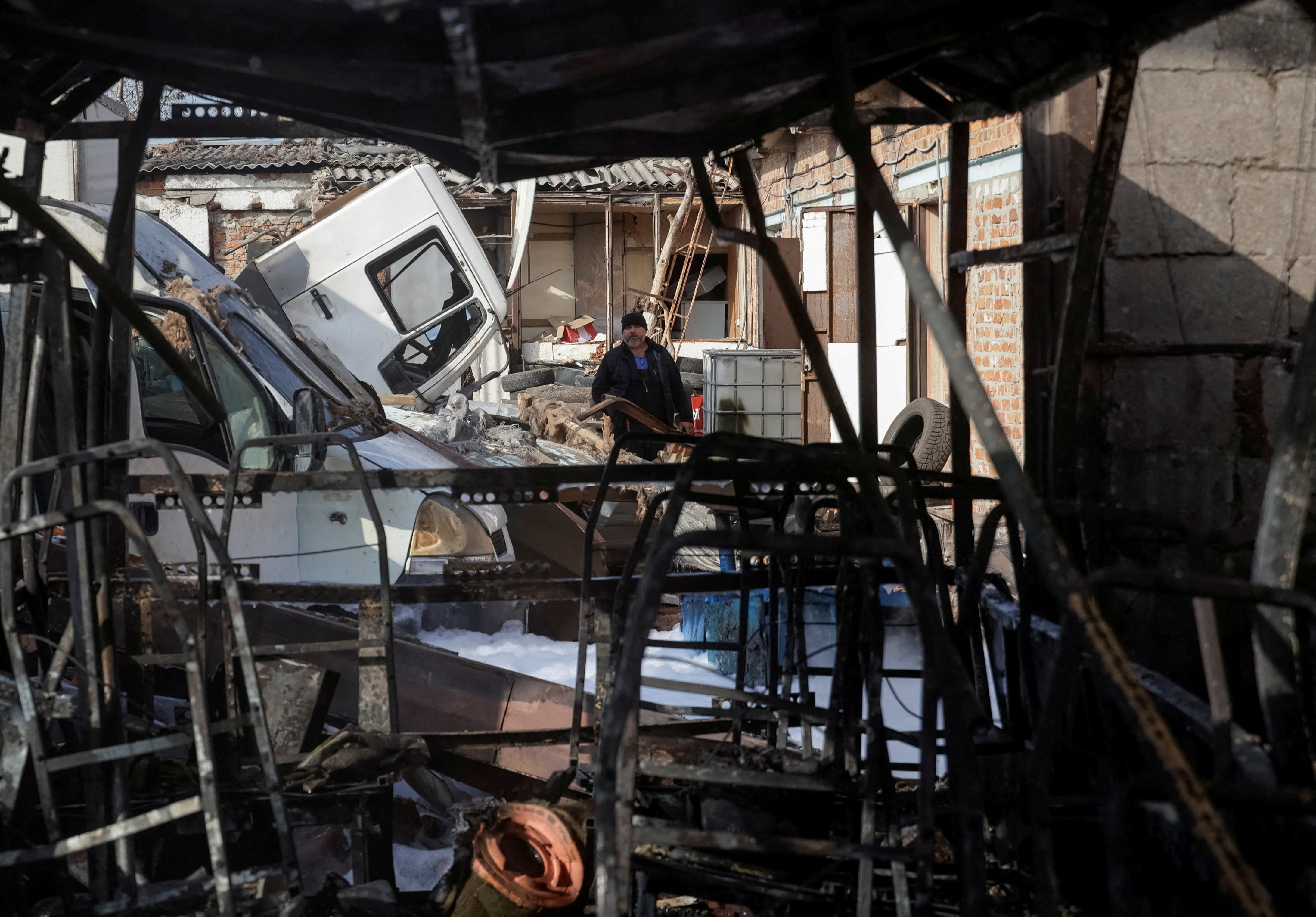 Aftermath of a Russian air attack in Kharkiv