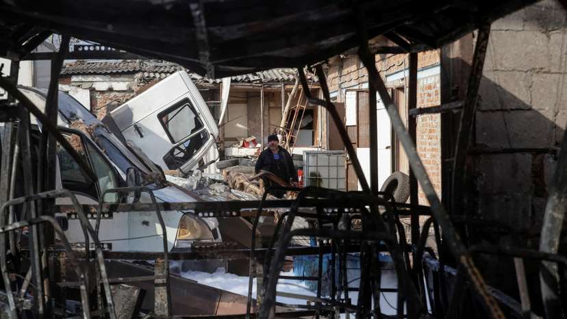 Aftermath of a Russian air attack in Kharkiv