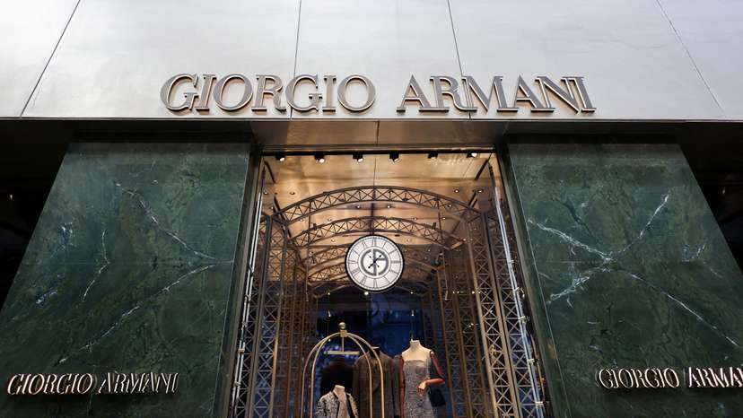 FILE PHOTO: Giorgio Armani store in Milan