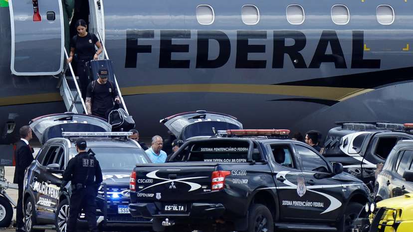 Congressman Chiquinho Brazao arrives at the Brasilia International Airport