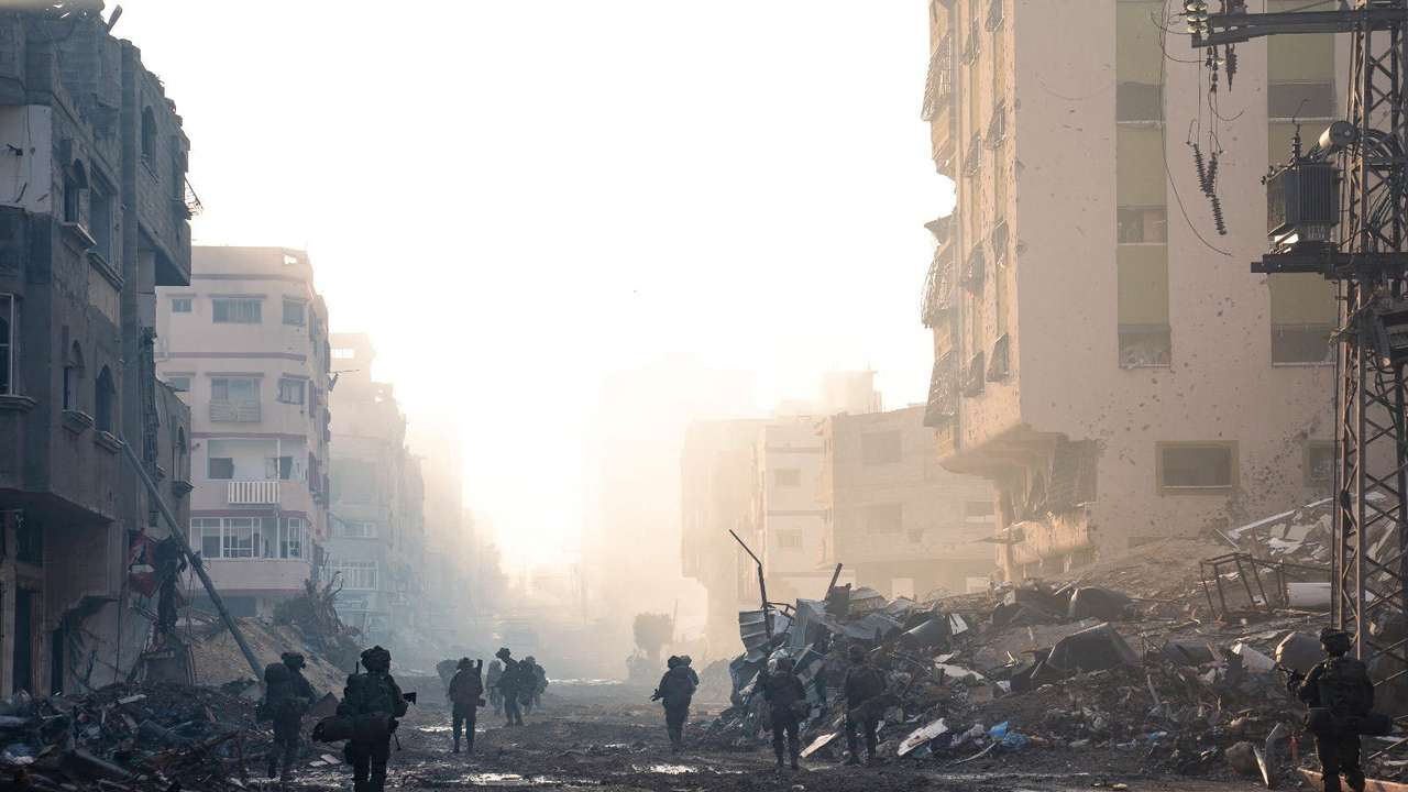 Israeli troops operate in the Gaza Strip