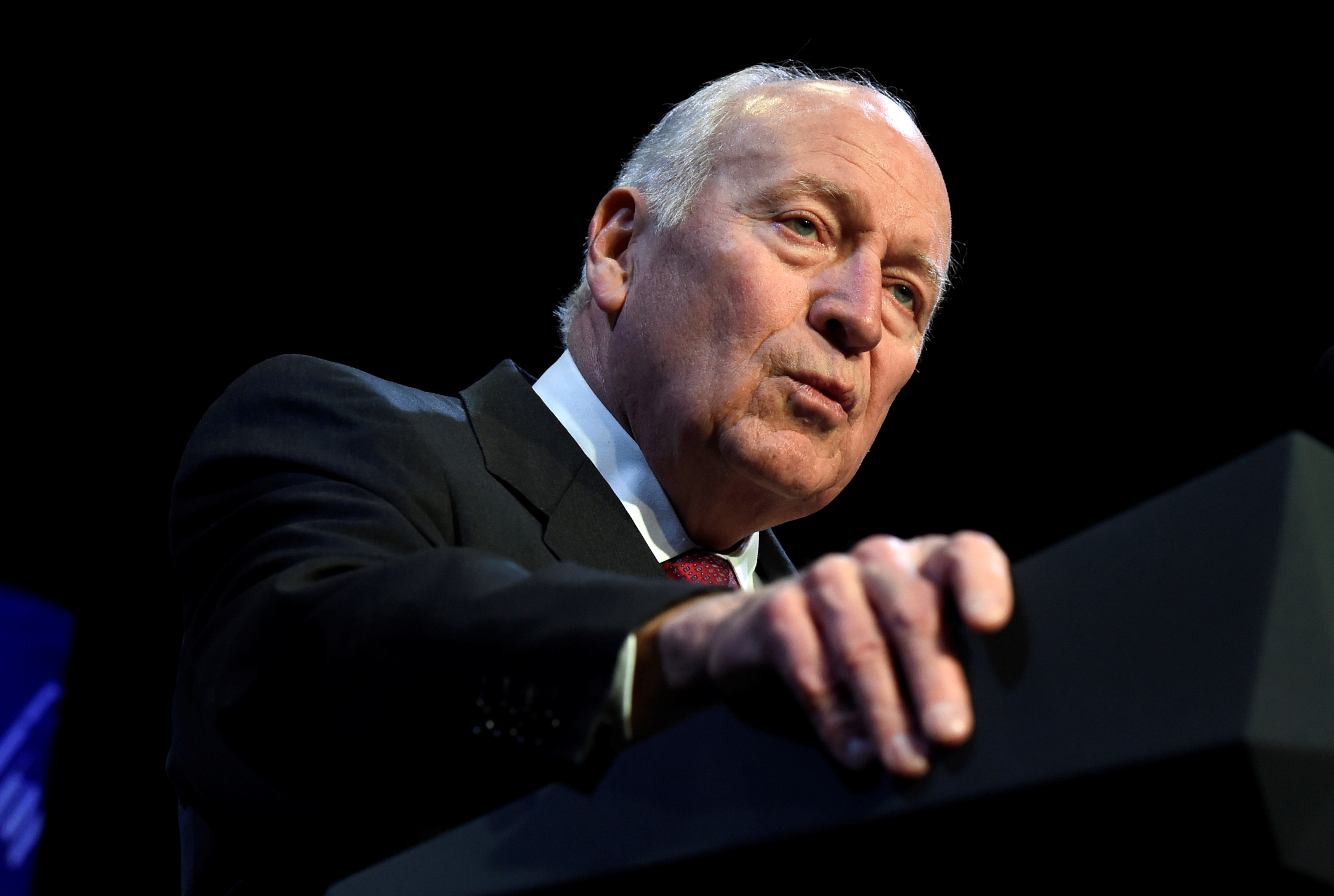 Former Vice President Dick Cheney speaks at the Republican Jewish Coalition's annual meeting in Las Vegas