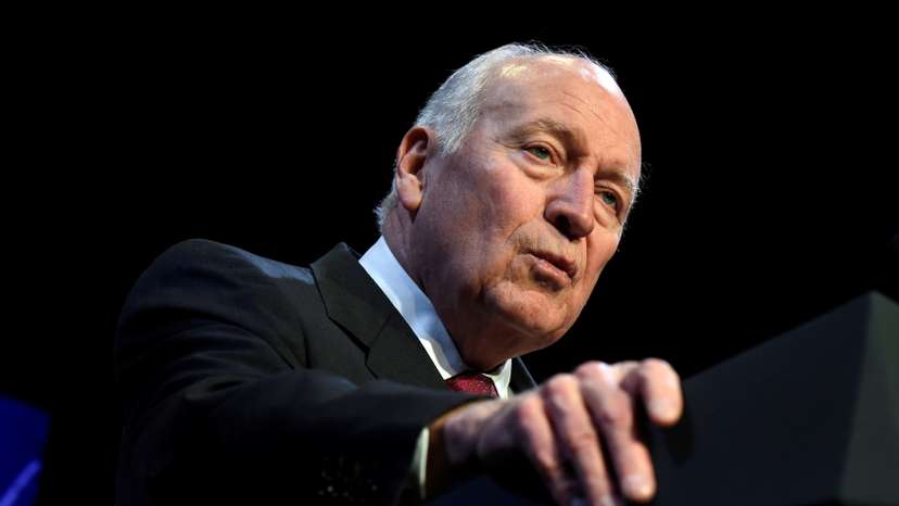 Former Vice President Dick Cheney speaks at the Republican Jewish Coalition's annual meeting in Las Vegas