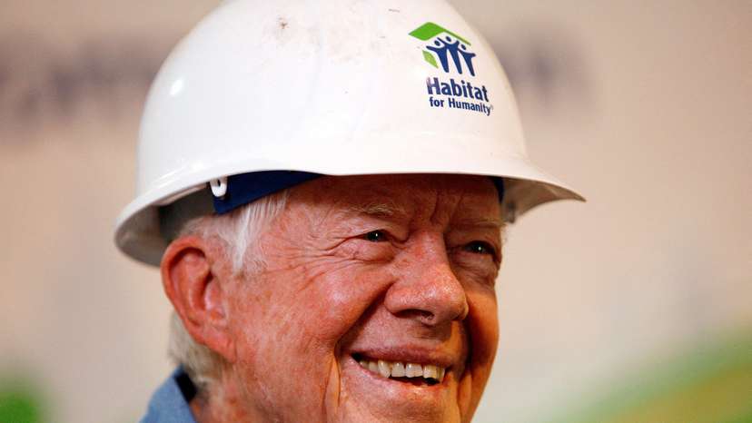 FILE PHOTO: Former U.S. President Jimmy Carter attends the starting day of the 24th Jimmy Carter Work Project in Los Angeles