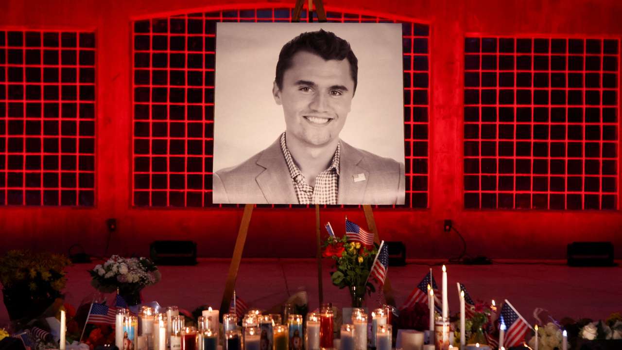 FILE PHOTO: Charlie Kirk fatally shot at Utah Valley University event