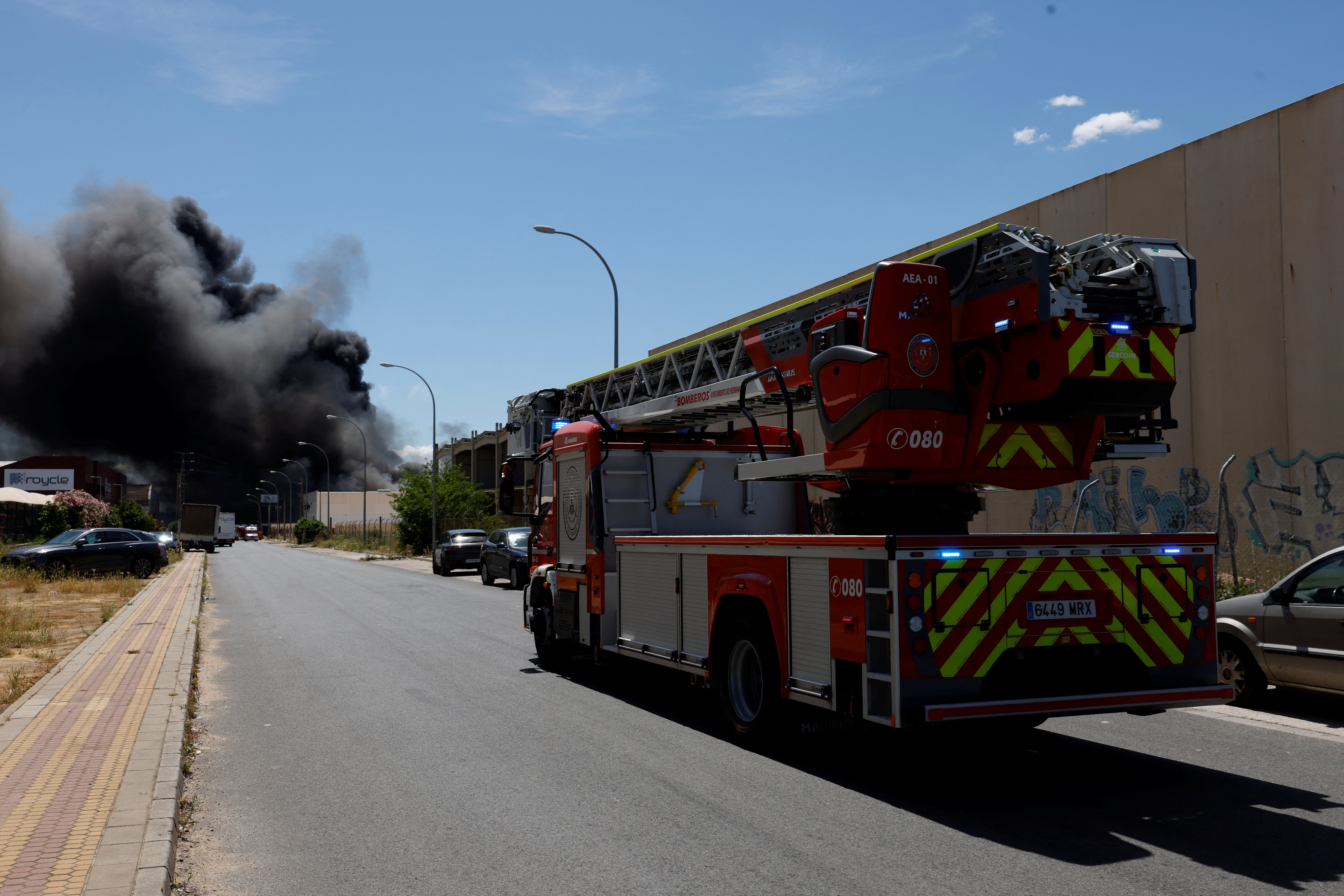 Fire at a chemical plant in Seville