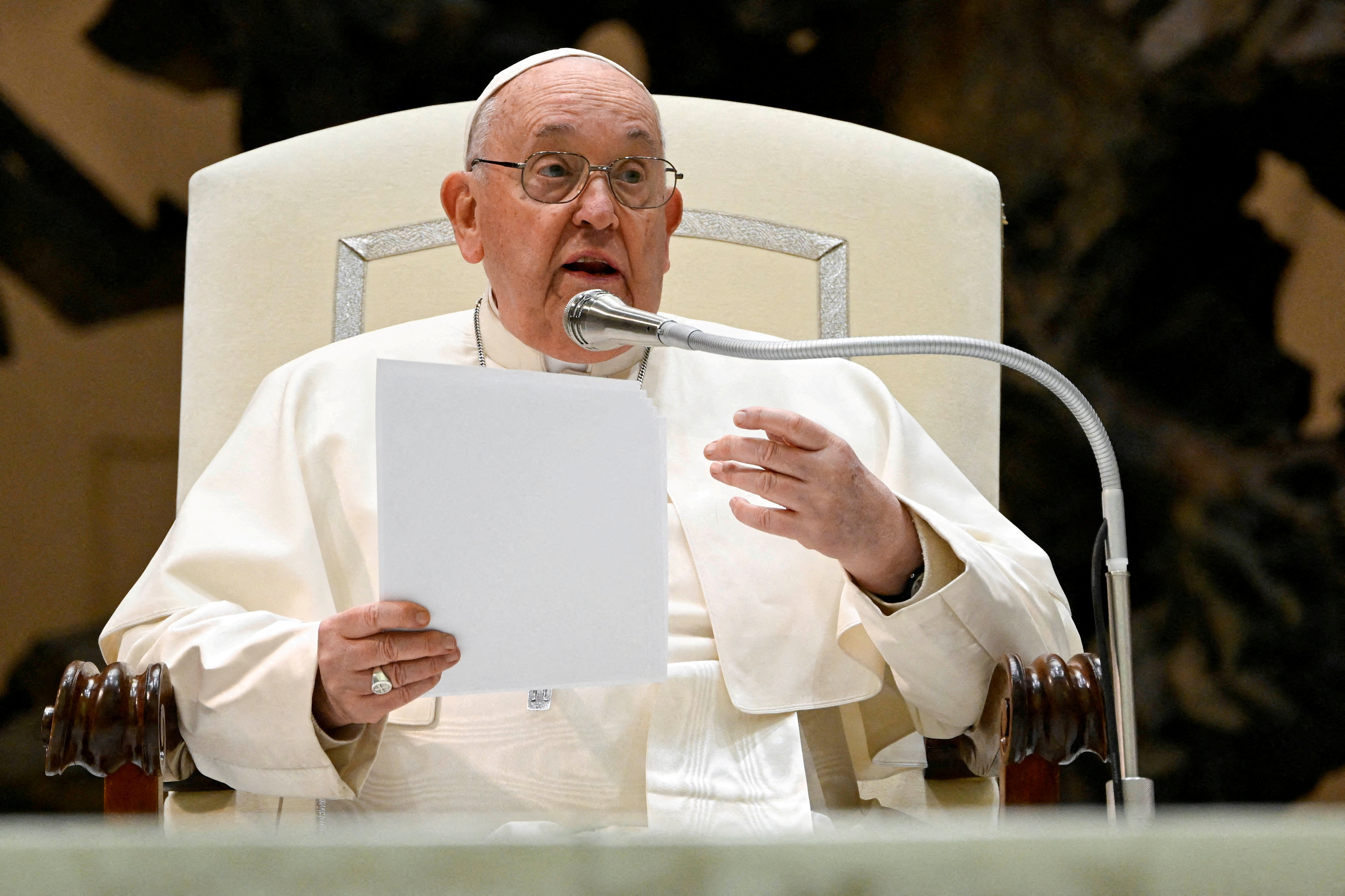 FILE PHOTO: Pope Francis holds weekly audience at the Vatican