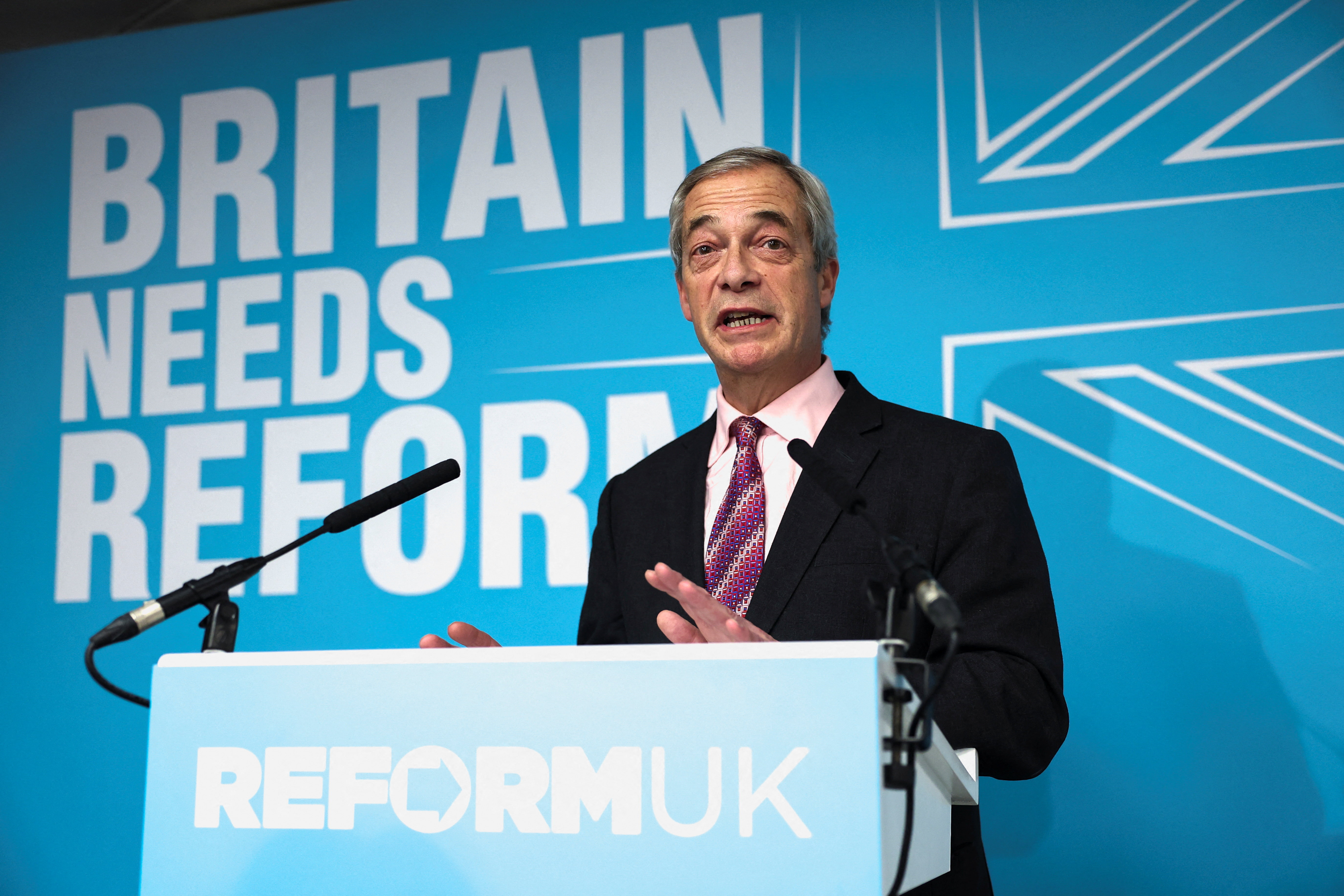 Britain's Reform UK party holds a press conference in London