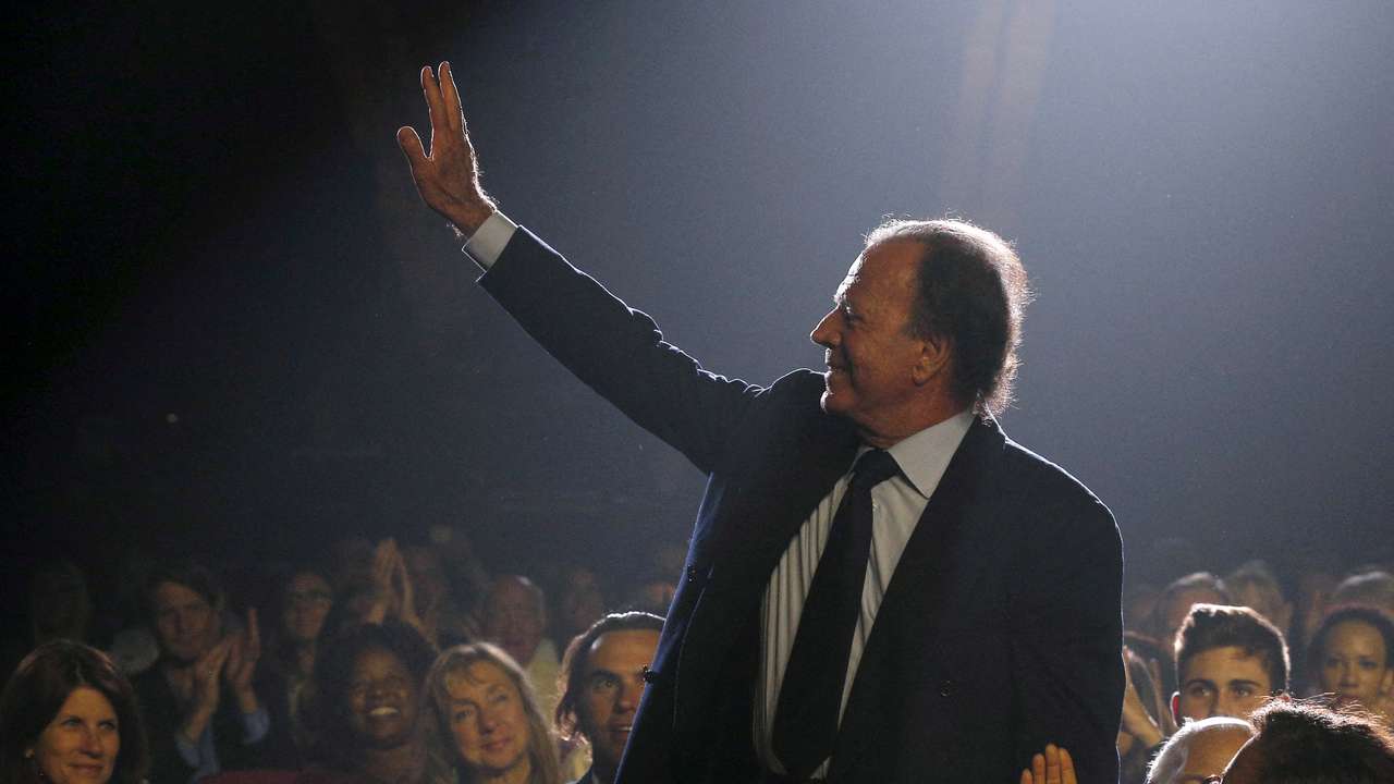 FILE PHOTO: Honorary degree recipient recording artist Julio Iglesias is recognized during Berklee College of Music's Commencement Concert in Boston
