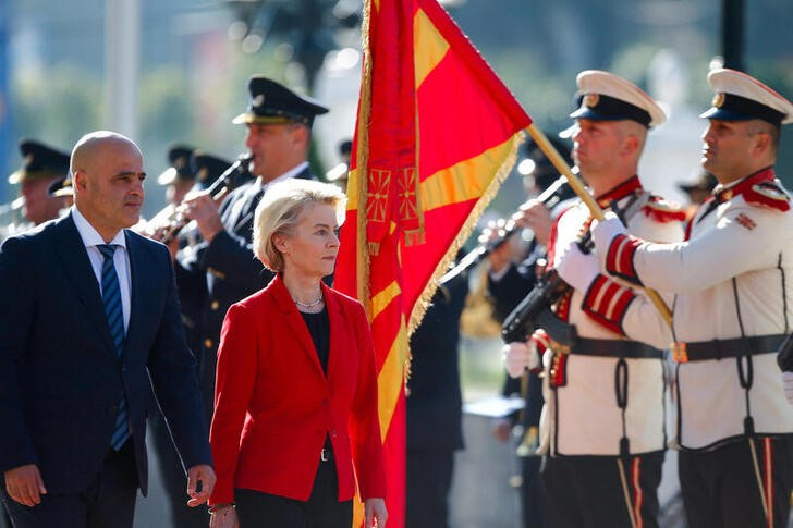 European Commission President Ursula von der Leyen visits North Macedonia