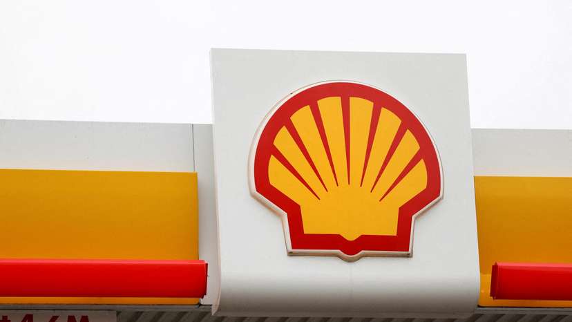 FILE PHOTO: A view shows a logo of Shell petrol station in South East London
