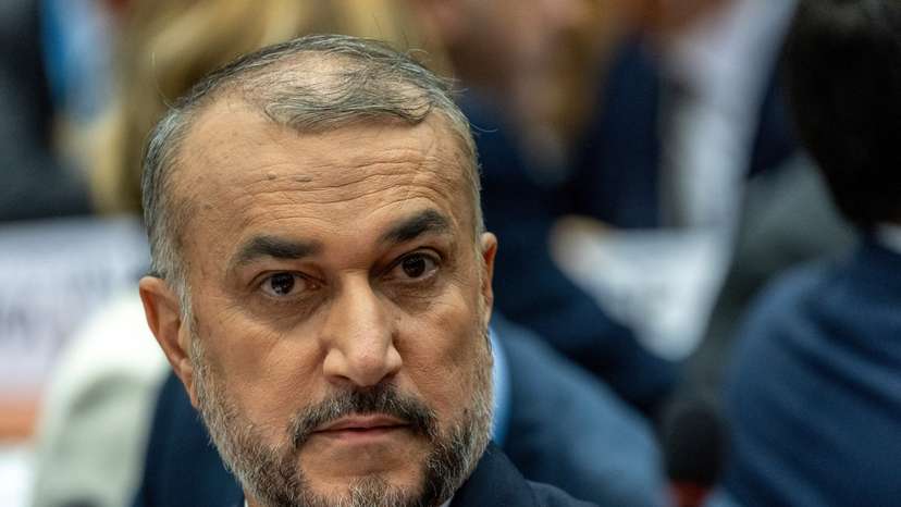 Iranian Foreign Minister Amirabdollahian attends a side event in Geneva