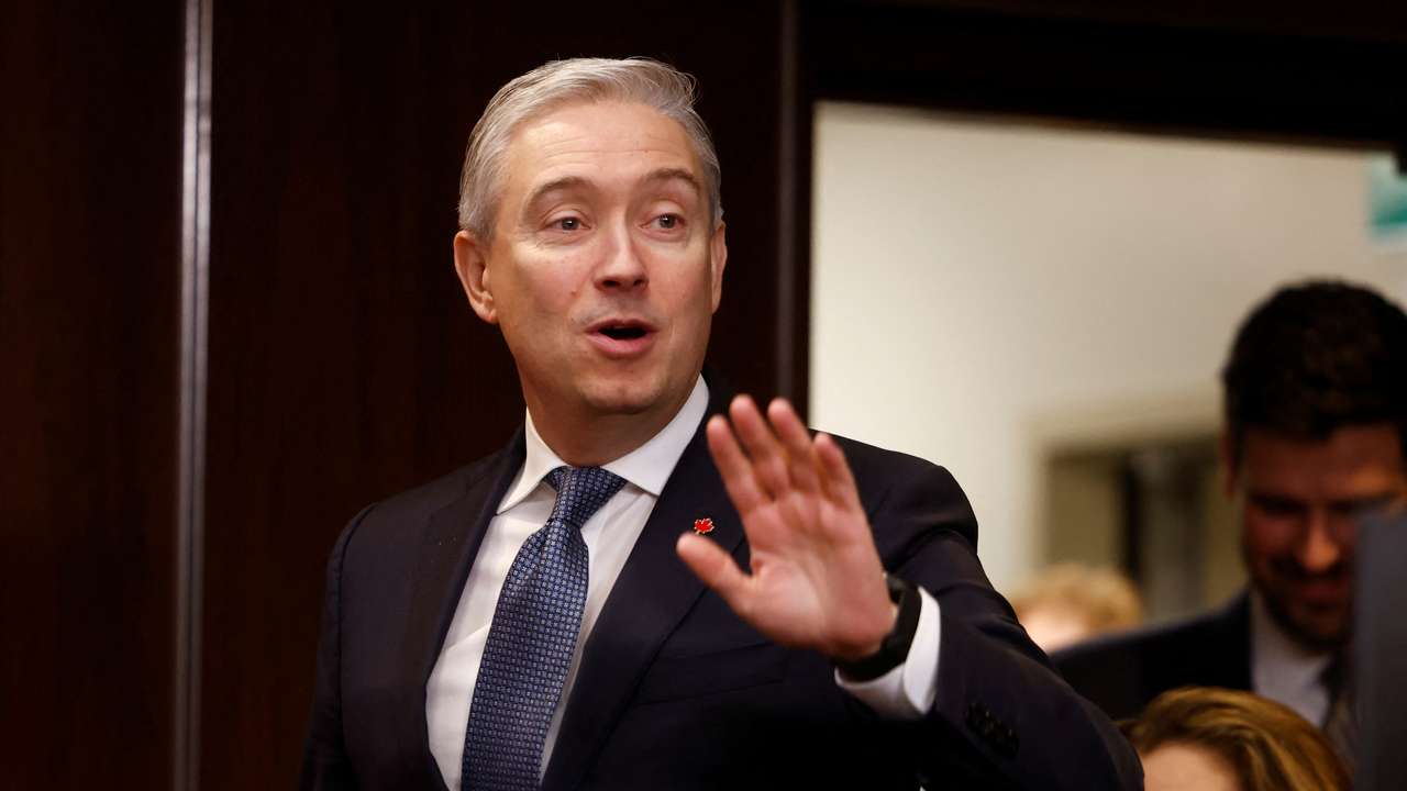 Canada’s Minister of Innovation, Science and Industry Francois-Philippe Champagne takes part in a press conference in Ottawa