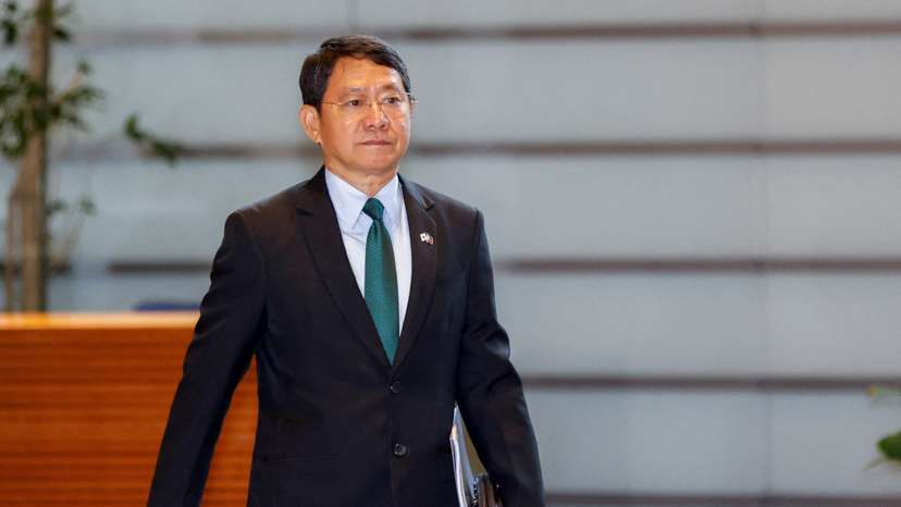 FILE PHOTO: Philippine National Security Adviser Eduardo Ano arrives to meet Japanese Prime Minister Fumio Kishida at the prime minister's office in Tokyo