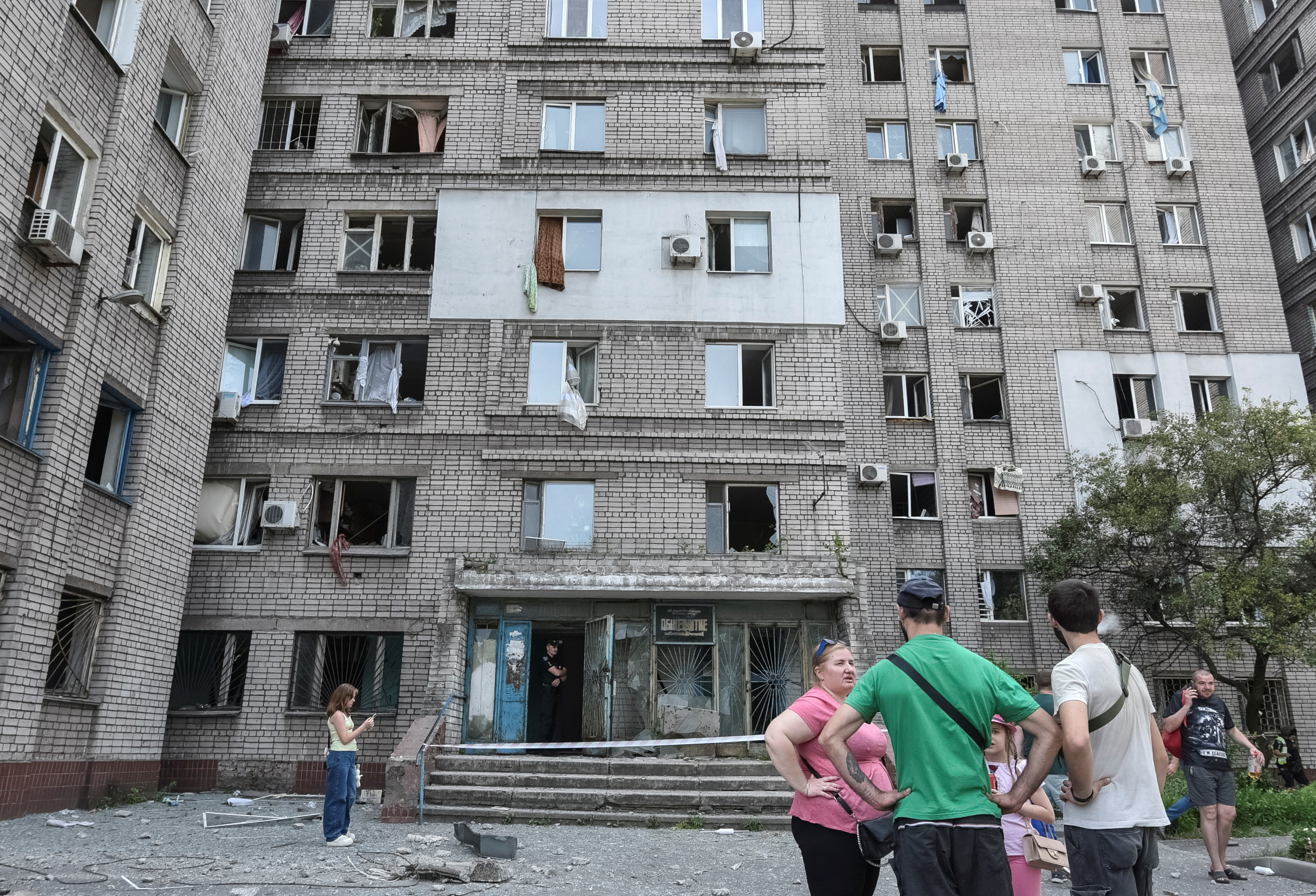 Aftermath of a Russian missile attack in Dnipro
