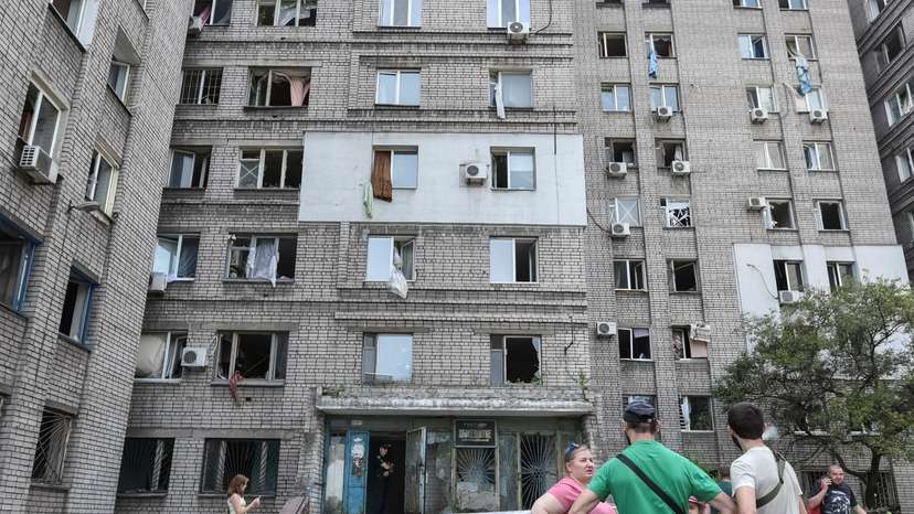 Aftermath of a Russian missile attack in Dnipro