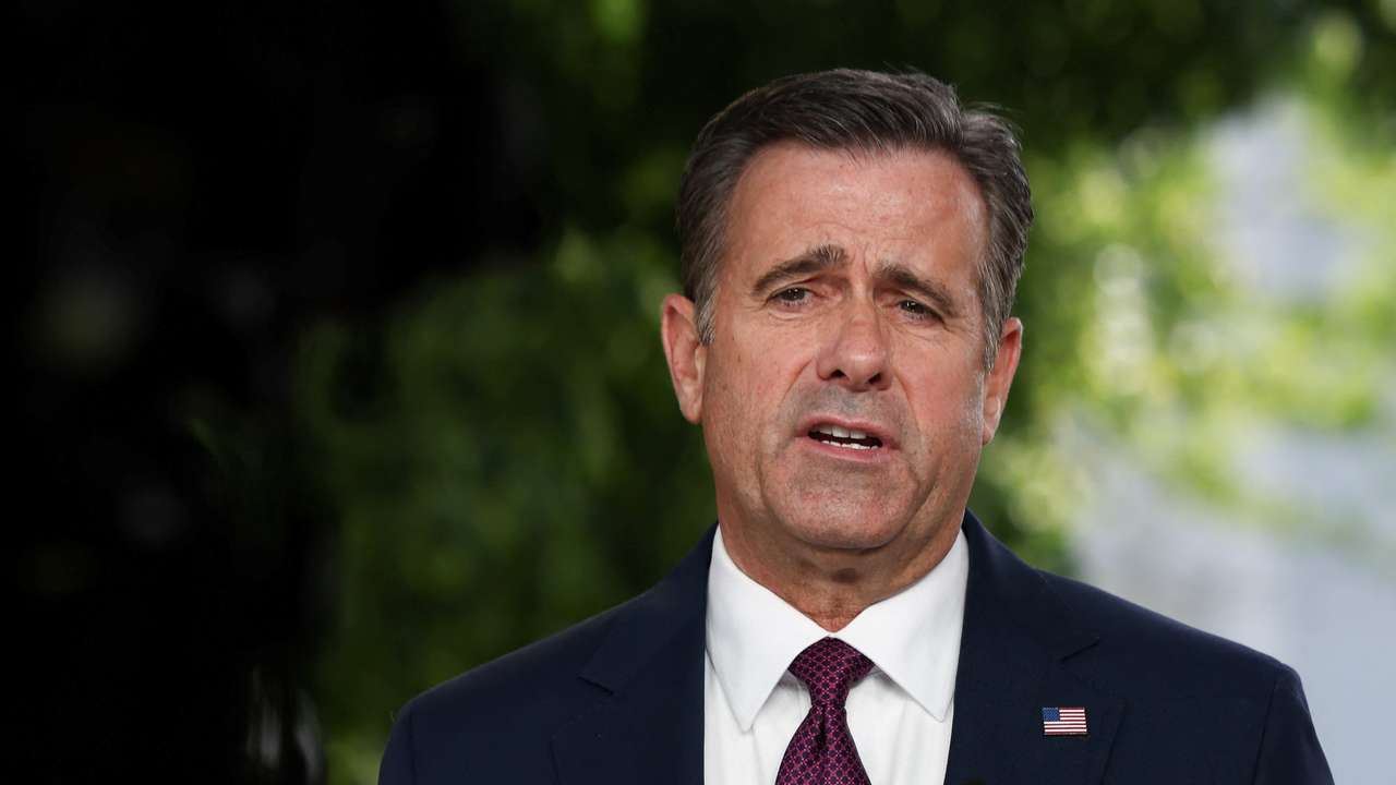 CIA Director John Ratcliffe speaks during an interview at the White House