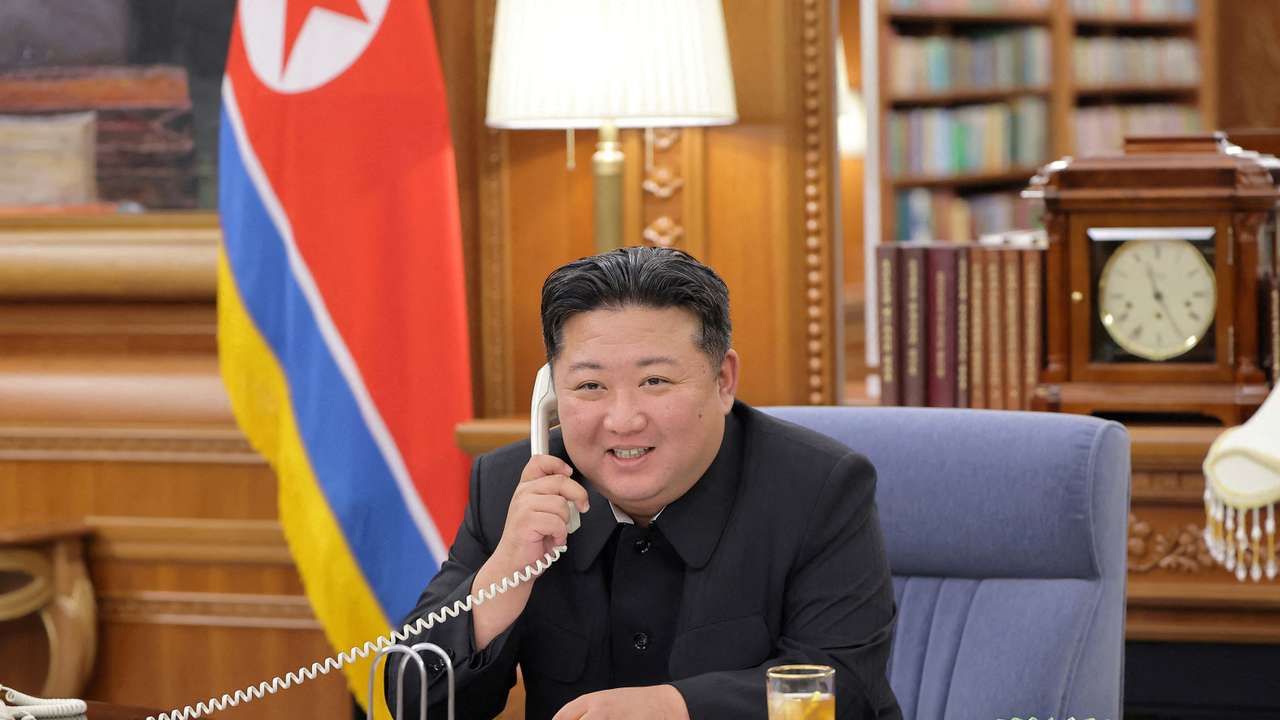 North Korean leader Kim Jong Un holds a call with Russian President Vladimir Putin