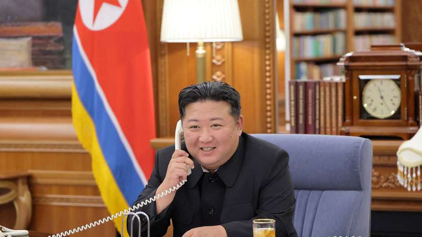 North Korean leader Kim Jong Un holds a call with Russian President Vladimir Putin