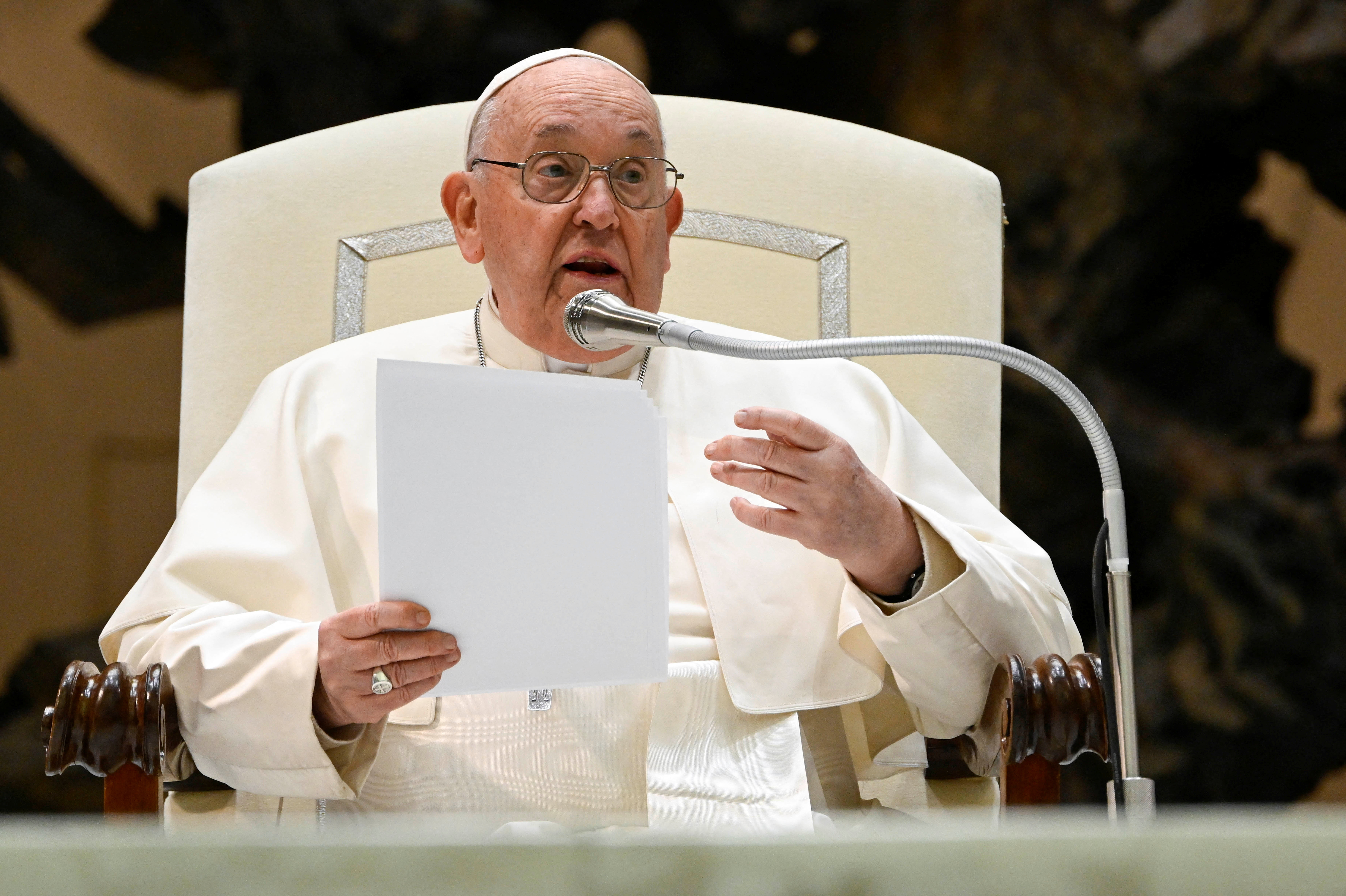 Pope Francis holds weekly audience at the Vatican