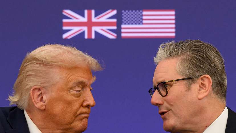 FILE PHOTO: U.S. President Trump makes second state visit to Britain