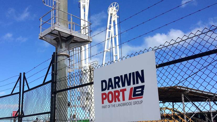 FILE PHOTO: Machinery can be seen sitting at the Port of Darwin, located in the Northern Territory's capital city of Darwin