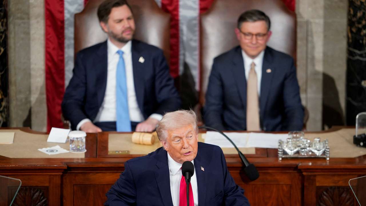 U.S. President Donald Trump delivers the State of the Union address at the U.S. Capitol in Washington D.C.