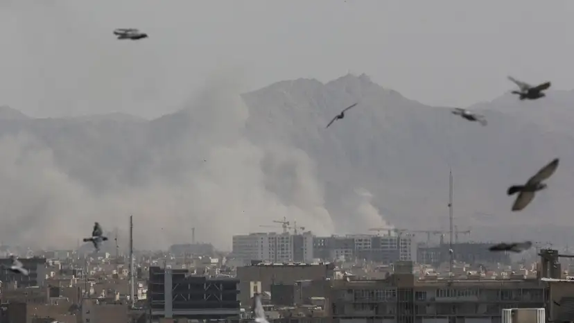 Aftermath of strike in Tehran