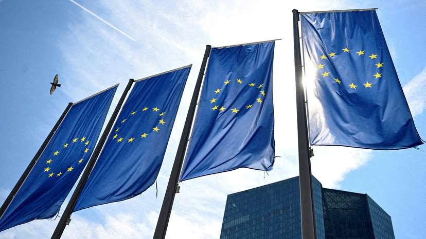 FILE PHOTO: View of European Central Bank headquarters in Frankfurt, Germany