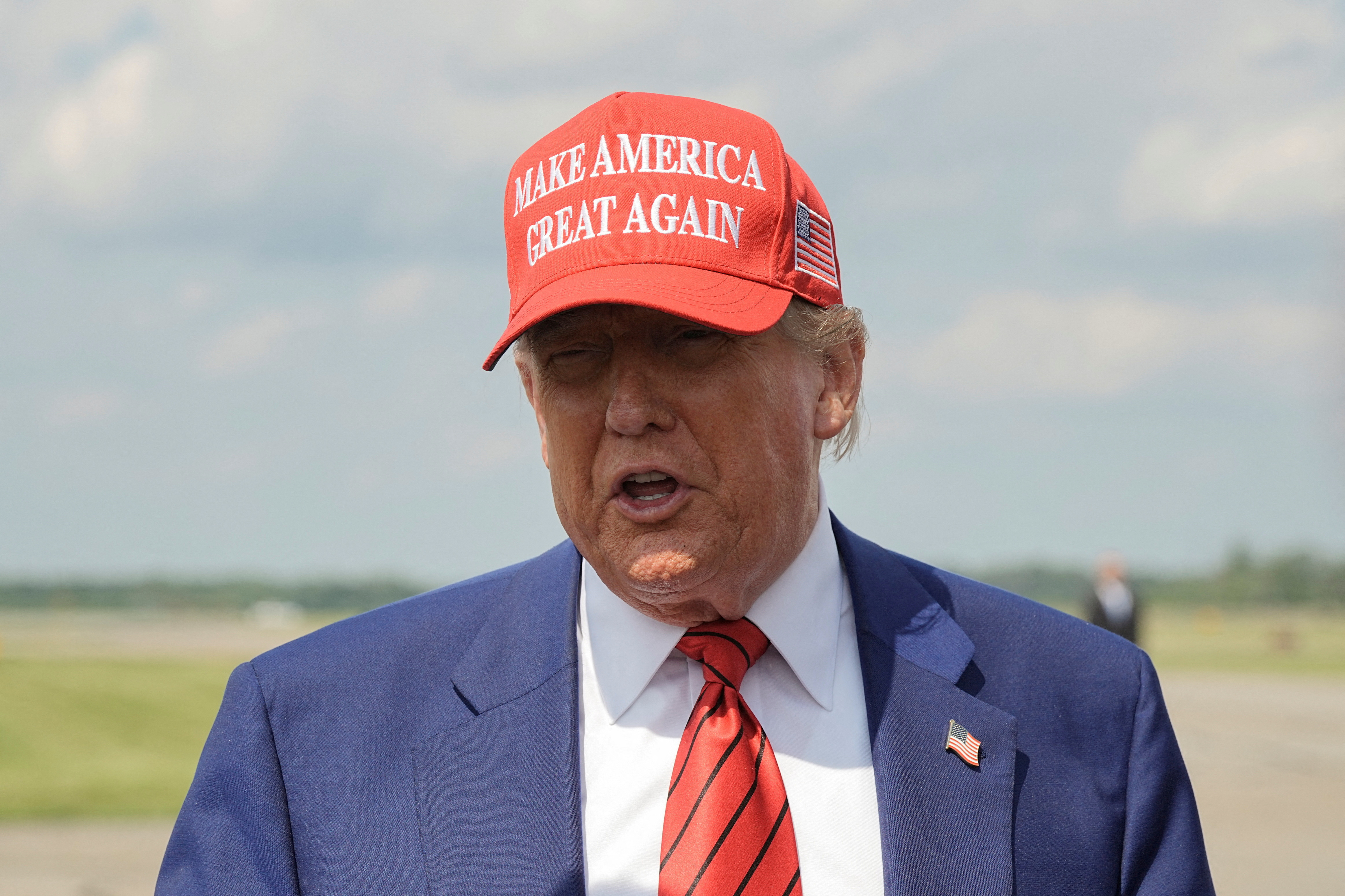 FILE PHOTO: U.S. President Donald Trump visits New Jersey